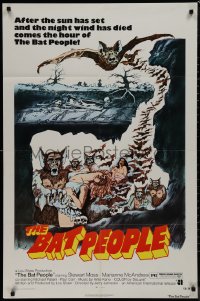 9j0102 BAT PEOPLE revised 1sh 1974 AIP, Stewart Moss, cool horror artwork, It Lives By Night!