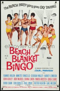 9j0107 BEACH BLANKET BINGO 1sh 1965 Frankie & Annette, different, Win Your Own Beach Bunny!