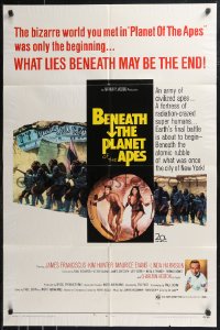 9j0108 BENEATH THE PLANET OF THE APES 1sh 1970 sequel, what lies beneath may be the end!