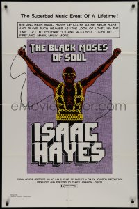 9j0120 BLACK MOSES OF SOUL 1sh 1973 Isaac Hayes, the superbad music event of a lifetime!