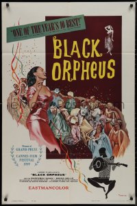 9j0121 BLACK ORPHEUS 1sh 1960 Marcel Camus' Orfeu Negro, art of Marpessa Dawn at Carnival!