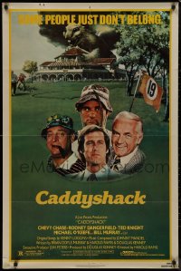 9j0136 CADDYSHACK 1sh 1980 Chevy Chase, Bill Murray, Rodney Dangerfield, golf comedy classic!
