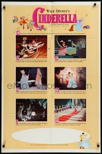 9j0145 CINDERELLA style B 1sh R1965 Walt Disney classic romantic musical cartoon, great poster images!