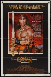9j0155 CONAN THE DESTROYER 1sh 1984 Arnold Schwarzenegger is the most powerful legend of all!