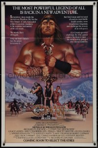 9j0156 CONAN THE DESTROYER advance 1sh 1984 Arnold Schwarzenegger is the most powerful legend of all!