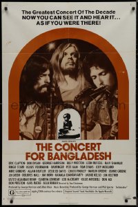 9j0157 CONCERT FOR BANGLADESH style B 1sh 1972 rock & roll benefit show, Bob Dylan, George Harrison!