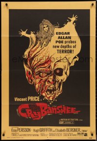 9j0164 CRY OF THE BANSHEE military 1sh 1970 Edgar Allan Poe probes new depths of terror, cool artwork!