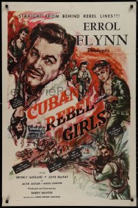 9j0165 CUBAN REBEL GIRLS 1sh 1959 Barry Mahon directed, art of Errol Flynn & bad girls in action!