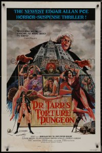 9j0190 DR. TARR'S TORTURE DUNGEON style B 1sh 1976 Joseph Musso art of babes tortured!