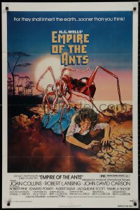 9j0199 EMPIRE OF THE ANTS 1sh 1977 H.G. Wells, great Drew Struzan art of monster attacking!