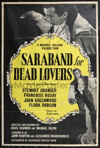 9j0456 SARABAND FOR DEAD LOVERS English 1sh R1950s Stewart Granger in a spectacle of adventure & romance!