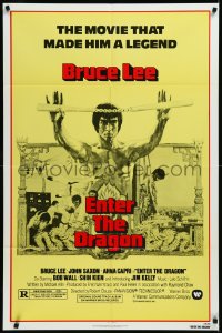 9j0204 ENTER THE DRAGON 1sh R1979 Bruce Lee kung fu classic, the movie that made him a legend!