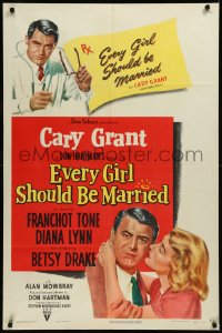 9j0209 EVERY GIRL SHOULD BE MARRIED 1sh 1948 hapless doctor Cary Grant & pretty Diana Lynn!