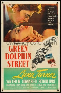 9j0259 GREEN DOLPHIN STREET 1sh 1947 sexy Lana Turner, Van Heflin, written by Samson Raphaelson!