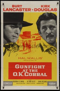 9j0262 GUNFIGHT AT THE O.K. CORRAL 1sh 1957 Burt Lancaster, Kirk Douglas, directed by John Sturges!