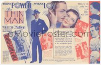 9j0040 THIN MAN herald 1934 detective William Powell, Myrna Loy, W.S. Van Dyke classic, ultra rare!