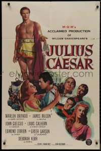 9j0304 JULIUS CAESAR 1sh 1953 art of Marlon Brando, James Mason & Greer Garson, Shakespeare