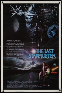 9j0318 LAST STARFIGHTER 1sh 1984 Lance Guest, great sci-fi art by Charles de Mar!