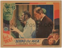 9j0654 BEHIND THE MASK LC 1932 great c/u of Boris Karloff & Edward van Sloan by panel, ultra rare!