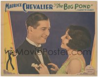 9j0656 BIG POND LC 1930 romantic close up of Maurice Chevalier & pretty Claudette Colbert, rare!