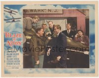 9j0661 BLAZE OF NOON LC #7 1947 close up of William Holden & William Bendix smiling by airplane!