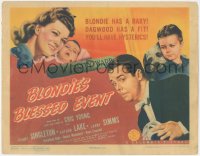 9j0569 BLONDIE'S BLESSED EVENT TC 1942 Penny Singleton has a baby, Arthur Lake has a fit!