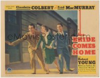 9j0670 BRIDE COMES HOME LC 1935 Claudette Colbert dancing between Fred MacMurray & Robert Young!