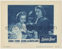 9j0683 CAPTAIN BLOOD LC #4 R1956 great close up of Errol Flynn & beautiful Olivia De Havilland!