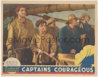 9j0684 CAPTAINS COURAGEOUS LC 1937 Spencer Tracy, Freddie Bartholomew & Lionel Barrymore on deck!