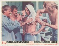 9j0691 COOL HAND LUKE LC #7 1967 Kennedy gets Paul Newman ready to eat 50 eggs, Hopper holds bets!