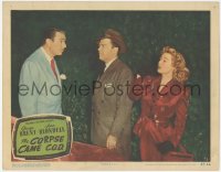 9j0692 CORPSE CAME C.O.D. LC #3 1947 George Brent is surprised at Joan Blondell & Jim Bannon!