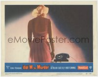9j0708 DIAL M FOR MURDER LC #7 1954 Alfred Hitchcock, classic image of Grace Kelly standing by phone