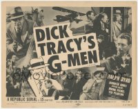 9j0575 DICK TRACY'S G-MEN TC R1955 Ralph Byrd as Chester Gould's detective, Republic serial!