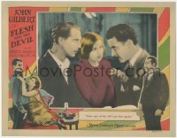 9j0724 FLESH & THE DEVIL LC 1926 John Gilbert tells Lars Hanson to take care of Greta Garbo for him!