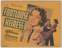 9j0583 FOOTLOOSE HEIRESS TC 1937 c/u of beautiful Ann Sheridan + being held by Craig Reynolds!