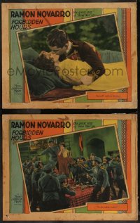 9j1153 FORBIDDEN HOURS 2 LCs 1928 Ramon Novarro is the king of a European country!