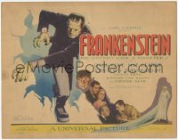 9j0561 FRANKENSTEIN TC 1931 best art of Boris Karloff as the classic monster + top cast, ultra rare!