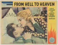 9j0732 FROM HELL TO HEAVEN LC 1933 sexy Shirley Grey & jockey Allen Wood about to kiss, rare!