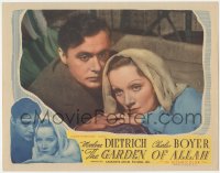 9j0737 GARDEN OF ALLAH LC R1945 best close up of pretty Marlene Dietrich & Charles Boyer!