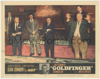9j0751 GOLDFINGER LC #6 1964 Gert Froebe explains scheme to rob Fort Knox of its gold, James Bond!