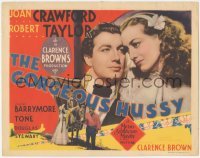 9j0590 GORGEOUS HUSSY TC 1936 pretty Washington socialite Joan Crawford & young Robert Taylor!