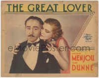 9j0757 GREAT LOVER LC 1931 c/u of Olga Baclanova seducing worried Adolphe Menjou, ultra rare!