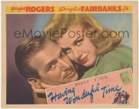 9j0765 HAVING WONDERFUL TIME LC 1938 best close portrait of Ginger Rogers & Douglas Fairbanks Jr.!