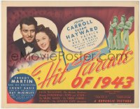 9j0591 HIT PARADE OF 1943 TC 1943 Susan Hayward, John Carroll, a parade of romance & rhythm!