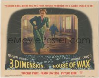 9j0773 HOUSE OF WAX 3D LC #6 1953 cool 3-D image of Phyllis Kirk running from killer on the street!