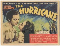 9j0593 HURRICANE TC R1939 art of Dorothy Lamour & Jon Hall, same as first release except for date!