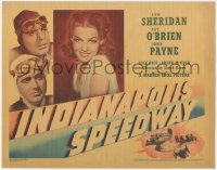 9j0596 INDIANAPOLIS SPEEDWAY TC 1939 sexy Ann Sheridan, Pat O'Brien, Payne, Howard Hawks, car racing