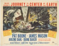 9j0598 JOURNEY TO THE CENTER OF THE EARTH TC 1959 Jules Verne, cool sci-fi monster art!