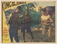9j0791 KING OF THE JUNGLE LC 1933 Buster Crabbe as The Lion Man caught by natives, ultra rare!