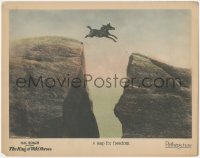 9j0792 KING OF WILD HORSES LC 1924 Hal Roach, Rex the Wonder Horse leaping for freedom, rare!